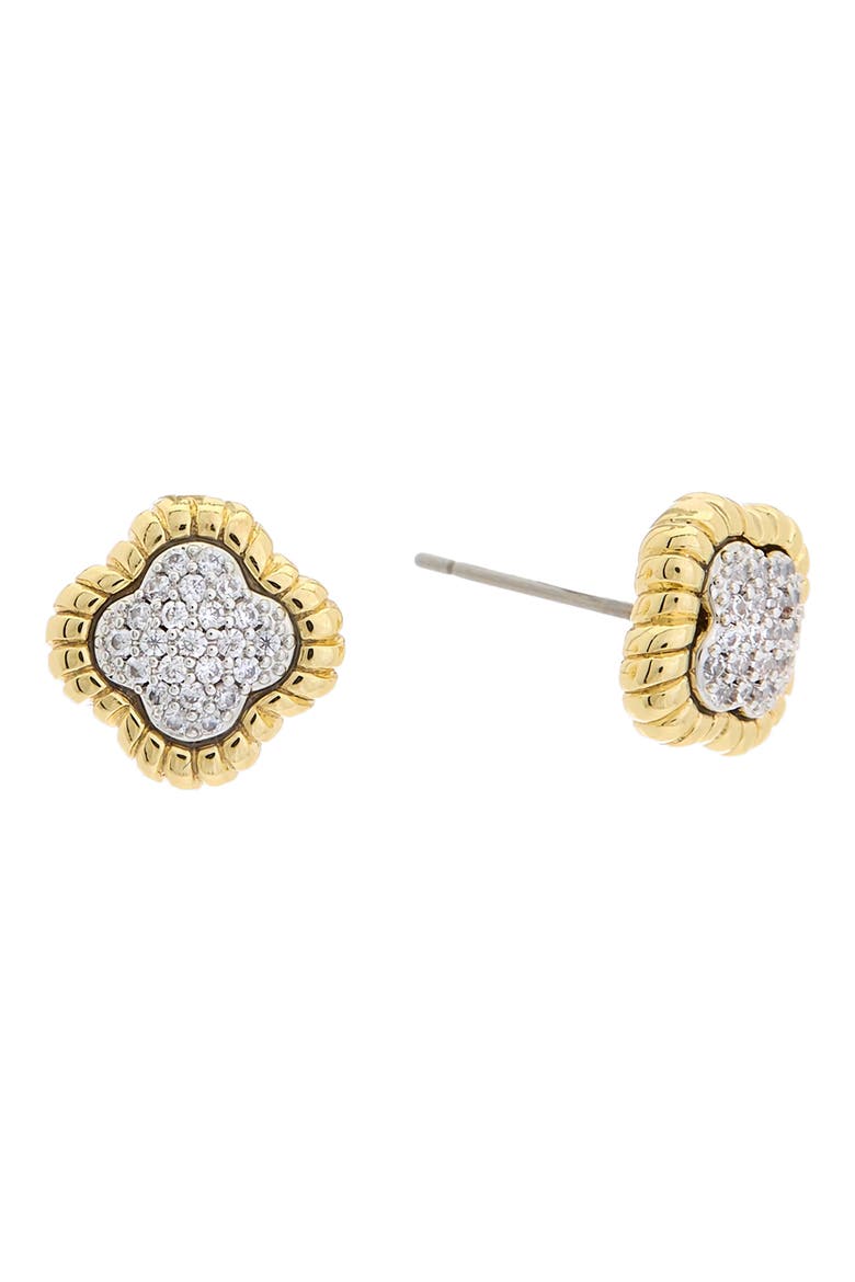 Cubic Zirconia Stud Earrings, Main, color, YELLOW