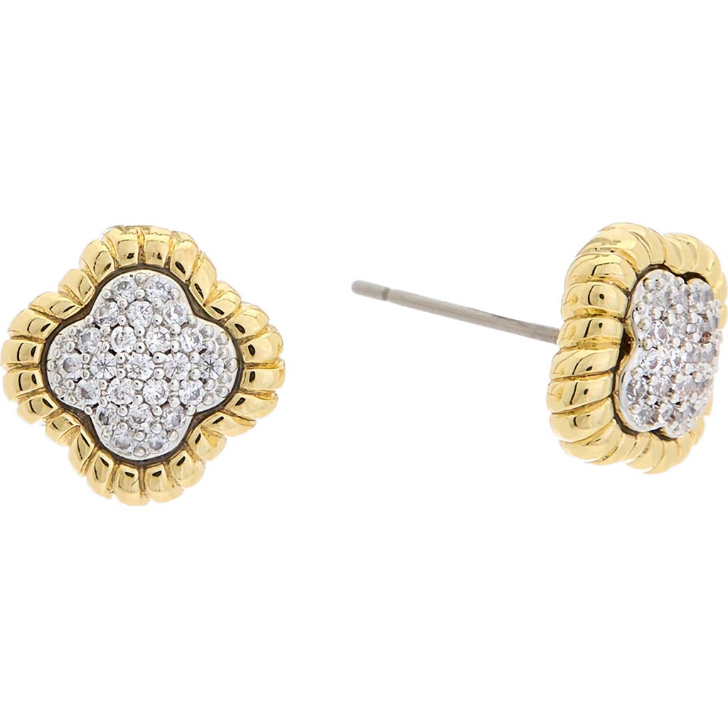 Juvell Cubic Zirconia Stud Earrings In Yellow