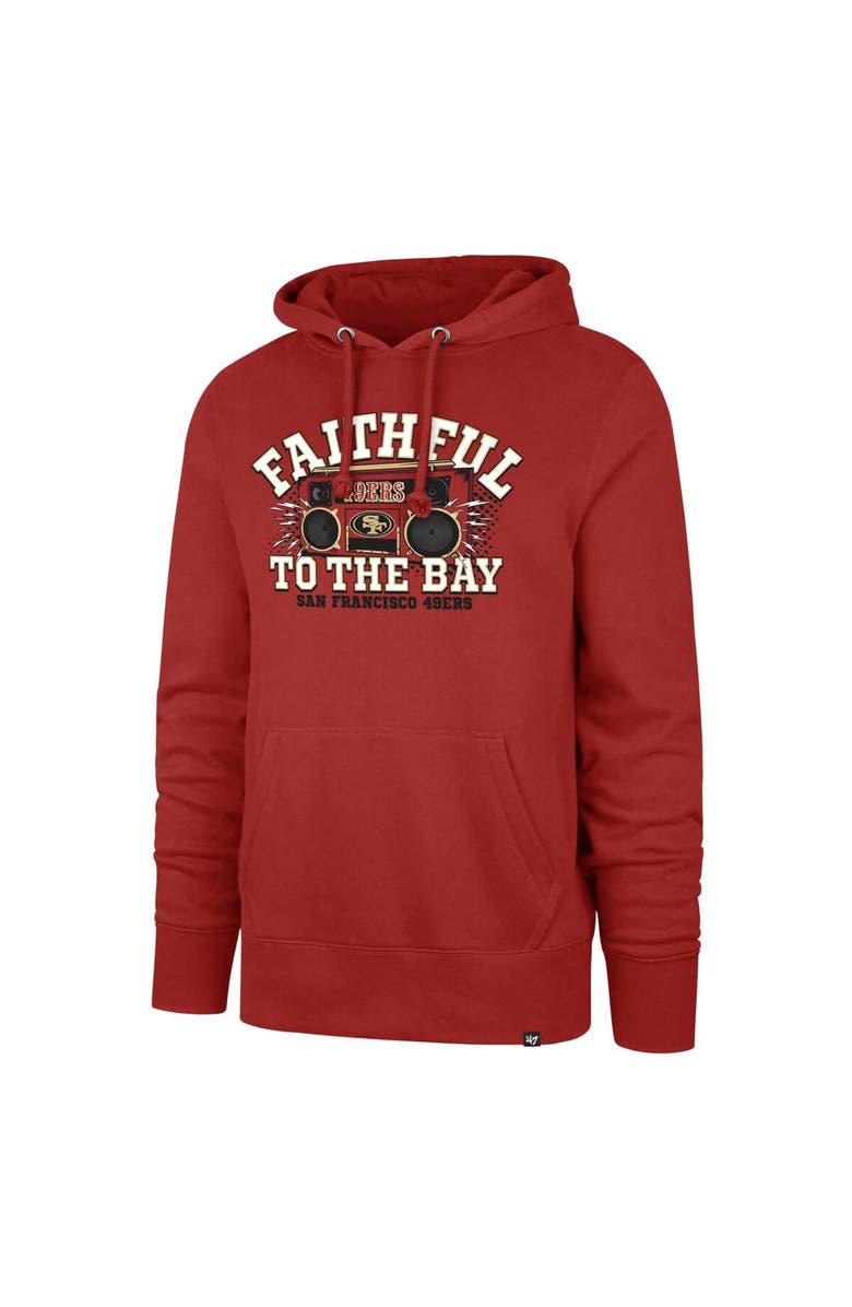 '47 Men's '47 Scarlet San Francisco 49ers Faithful to the Bay Regional Headline Pullover Hoodie, Alternate, color, Scarlet