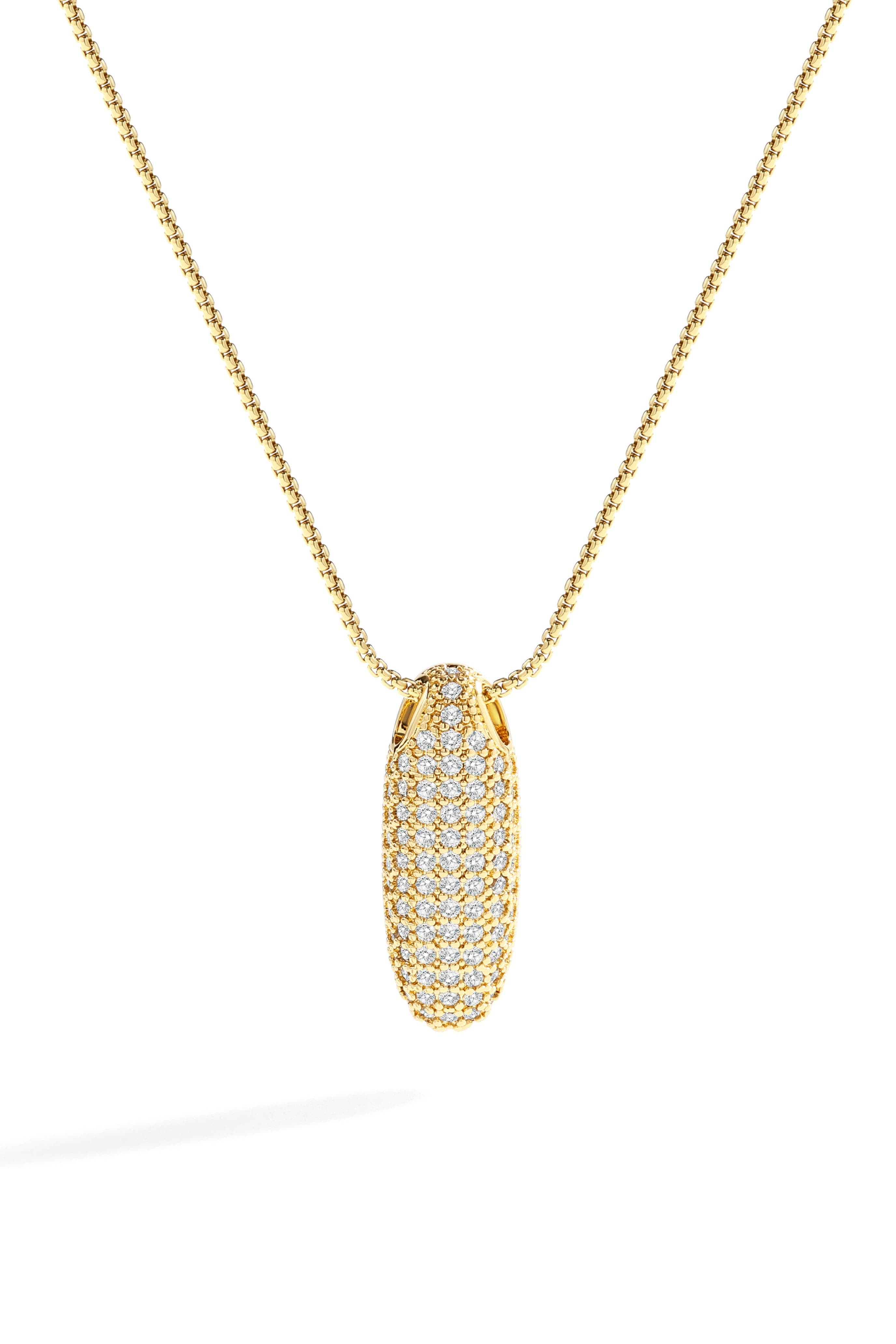 Mint & Lily Pave Bubble Initial Necklace