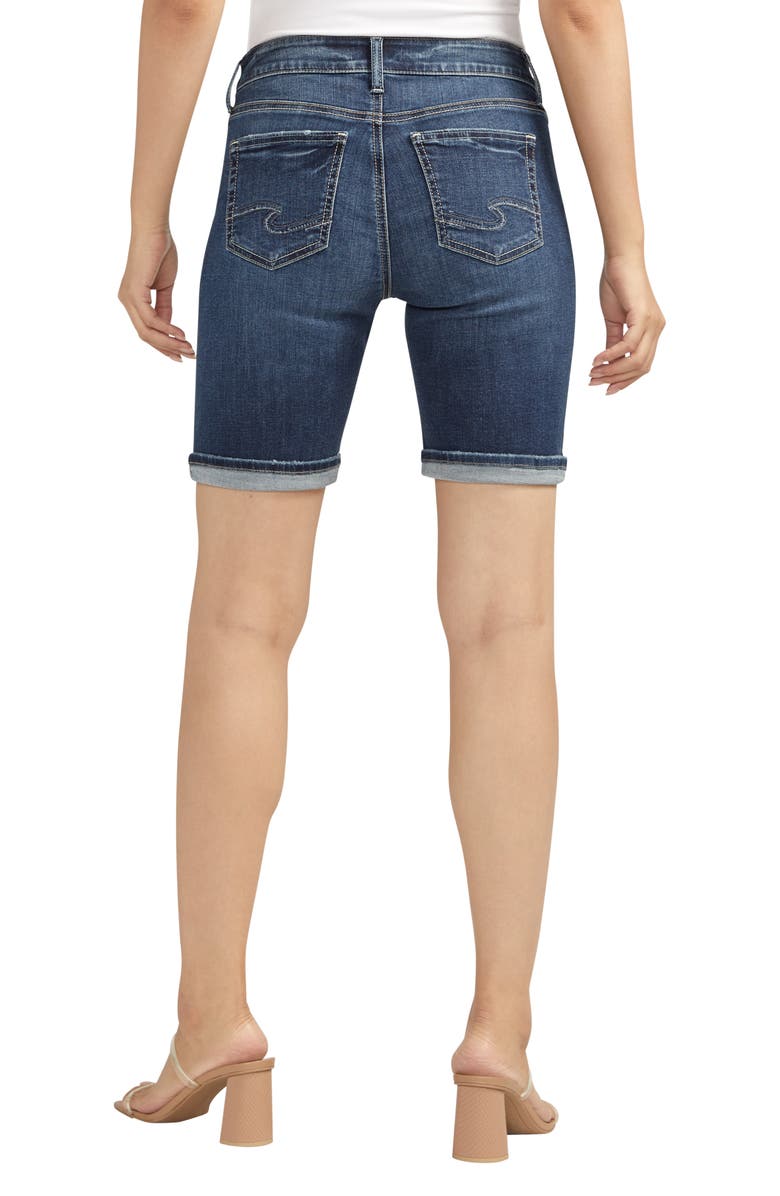 Silver Jeans Co. Suki Curvy Luxe Stretch Bermuda Denim Shorts, Alternate, color, 