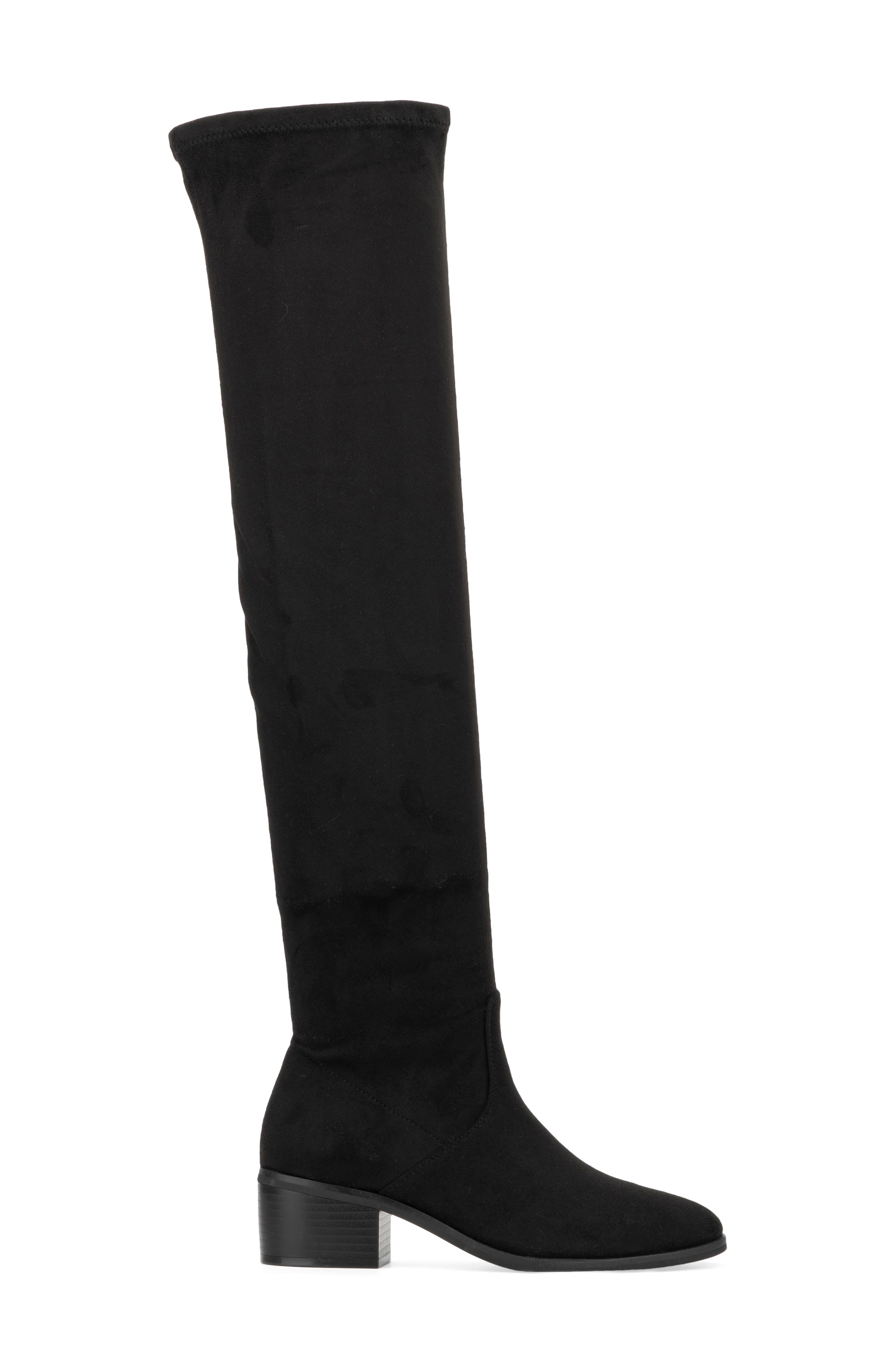 NEW YORK AND COMPANY Rana Faux Suede Tall Boot, Alternate, color, Black