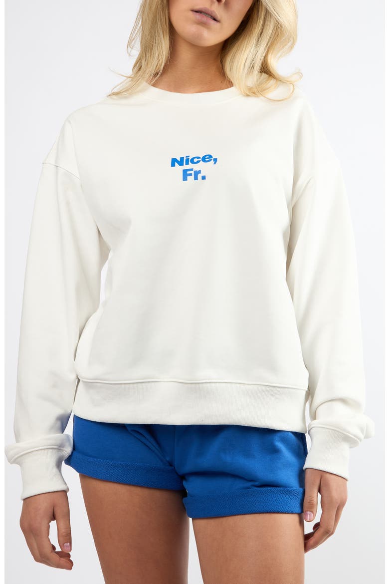 The Nice, Fr. Cotton Graphic Sweatshirt, Main, color, WHITE
