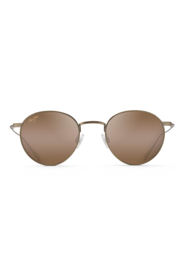 North Star 48mm Polarized Round Sunglasses, Alternate, color, MATTE GOLD
