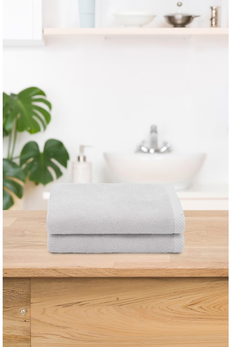 2-Pack Ediree Cotton Fingertip Towel Set, Alternate, color, SILVER