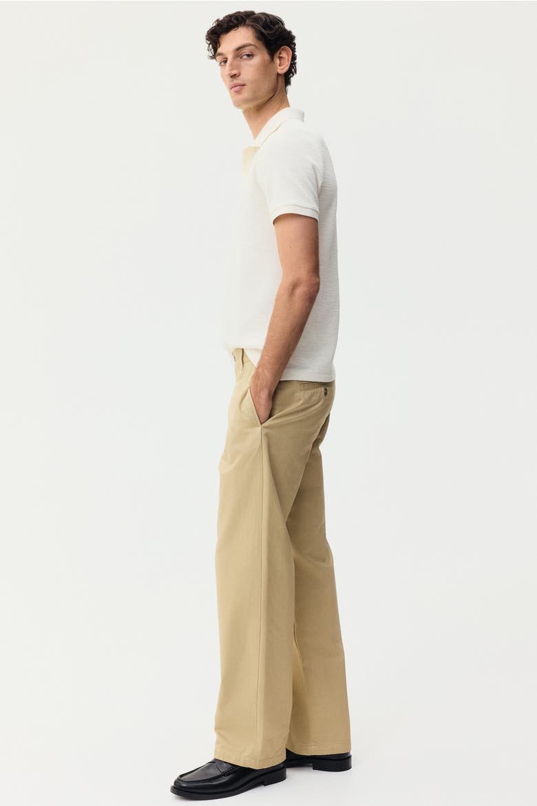 Slim Fit Jacquard-knit Polo Shirt, Alternate, color, Cream