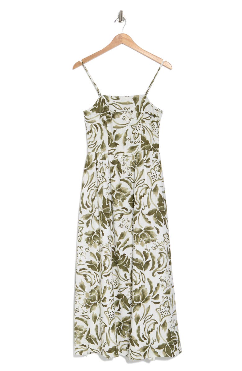 Halogen<sup>®</sup> Floral Foldover Neck Midi Sundress, Alternate, color, 