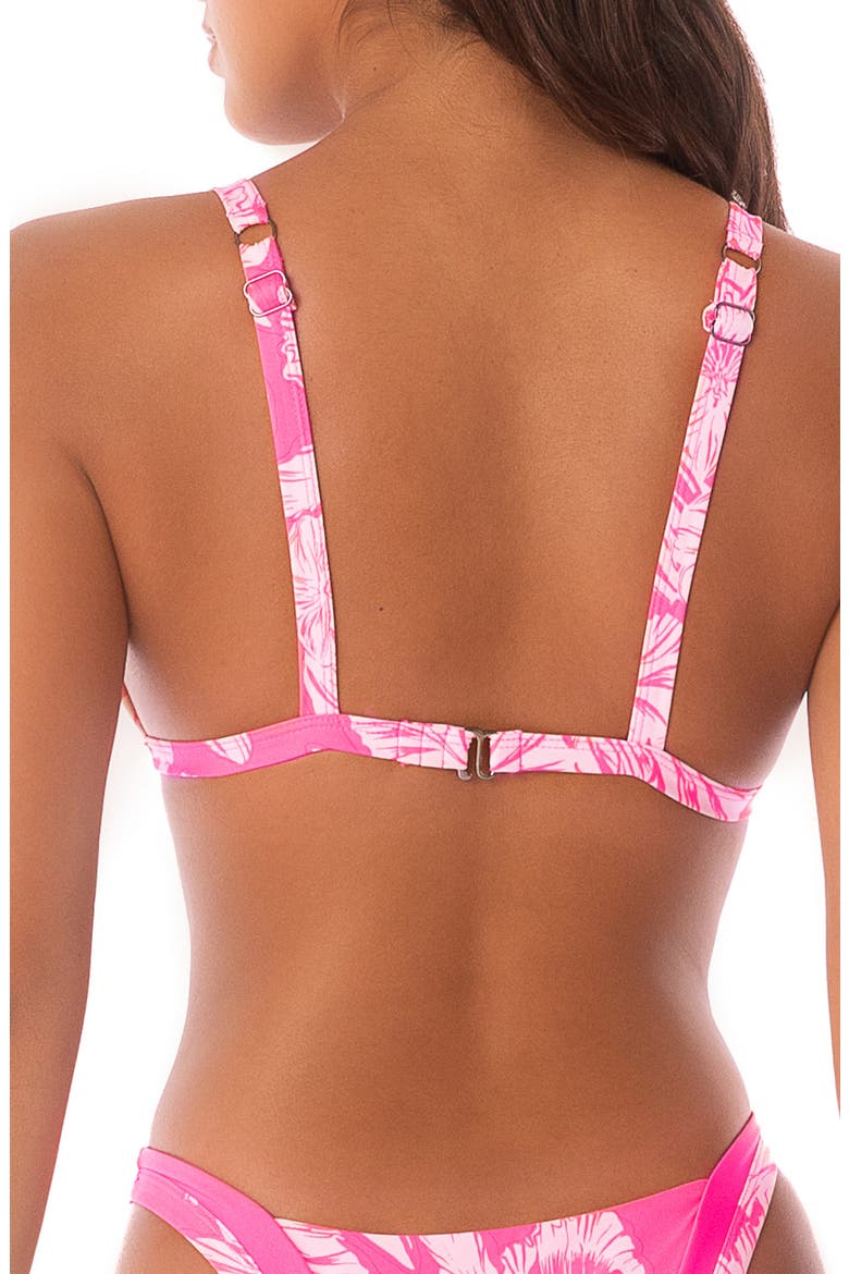Pink Blossom Rewind Reversible Bikini Top, Alternate, color, PINK