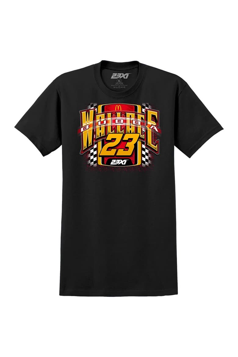 Men's 23XI Racing Black Bubba Wallace McDonald's Car T-Shirt, Alternate, color, Black