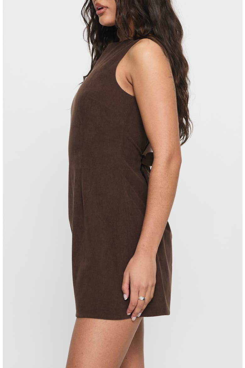 Alfalfa Sleeveless Corduroy Minidress, Alternate, color, CHOCOLATE