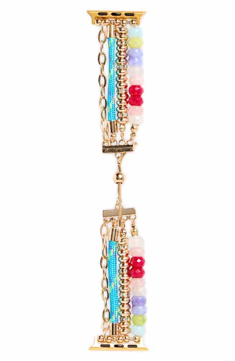 NORDSTROM RACK Beaded Chain Apple Watch® Watchband