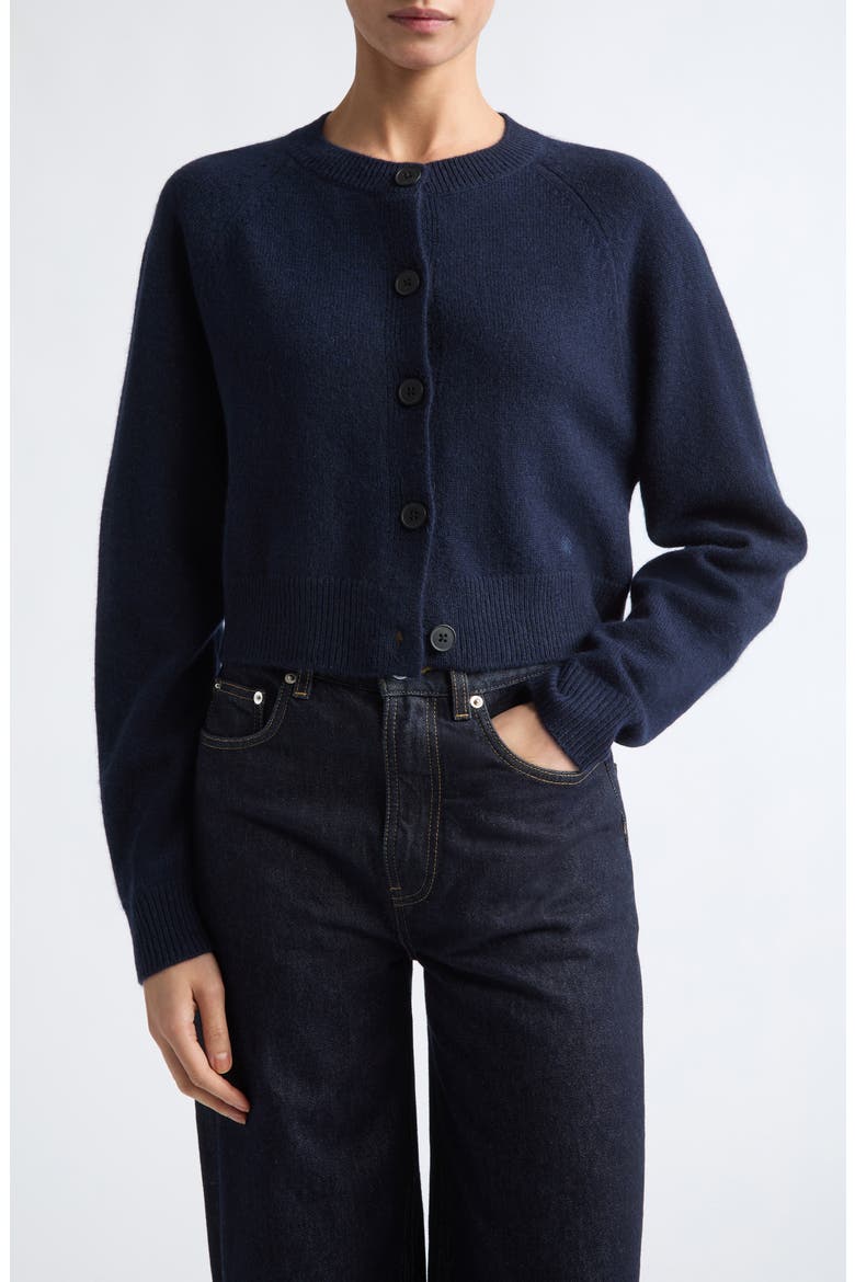 Heike Crop Cardigan, Main, color, NAVY