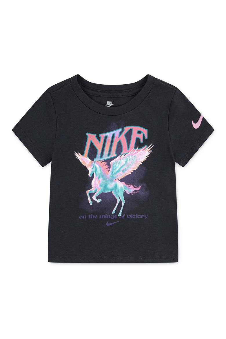 Kids' Pegasus Graphic T-Shirt, Main, color, BLACK