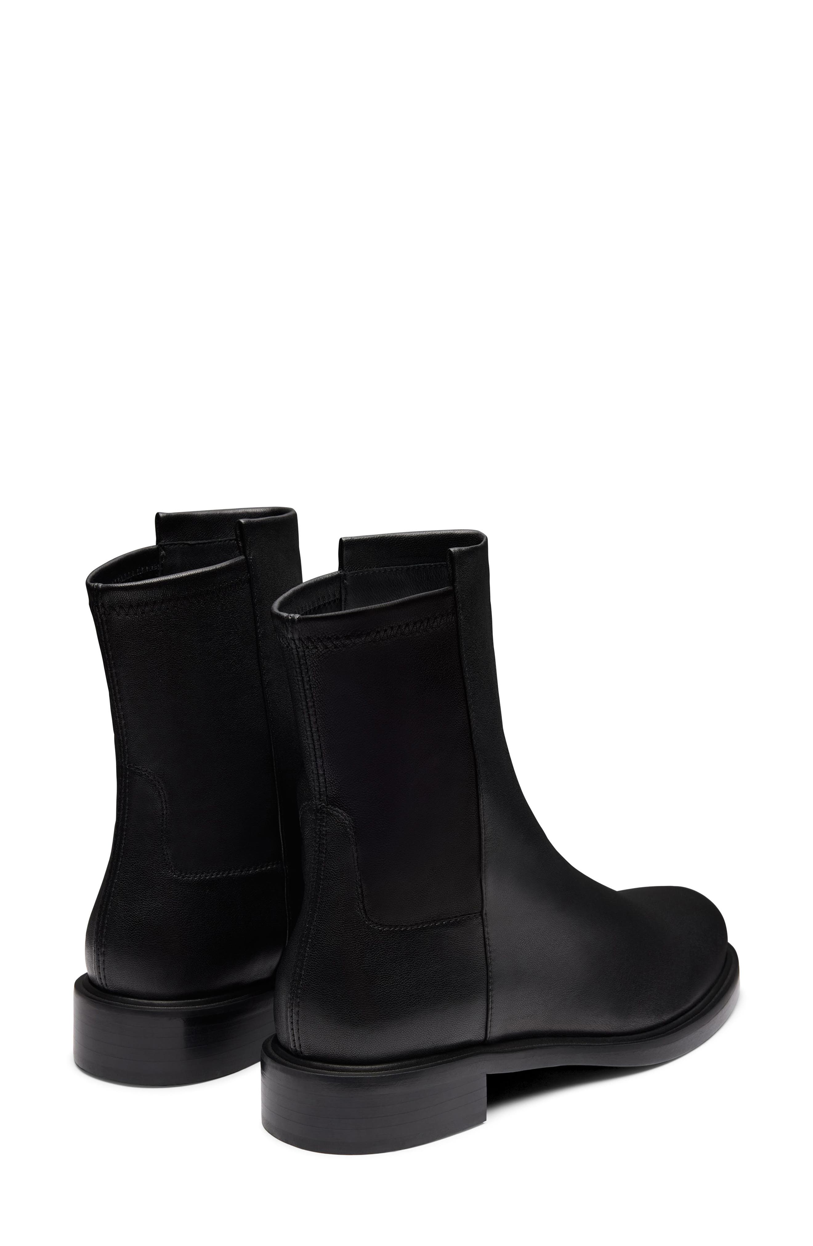 5050 Gisele Leather Bootie, Alternate, color, BLACK