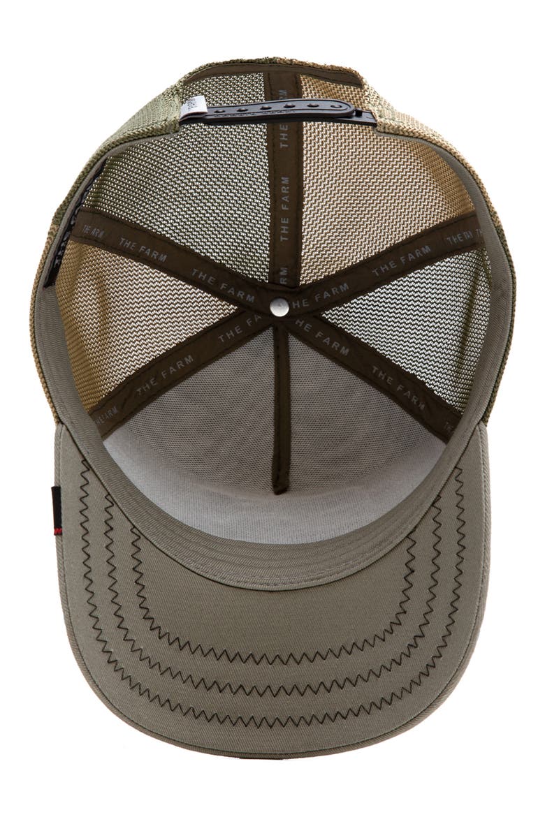 Gator Patch Trucker Hat, Alternate, color, OLIVE