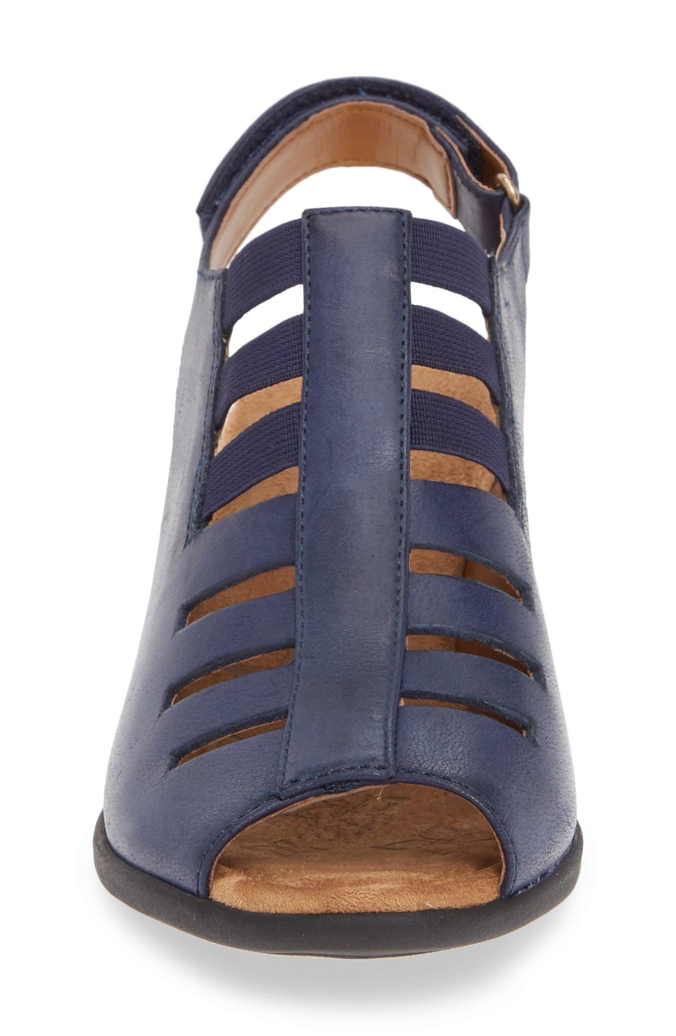 Faye Sandal, Alternate, color, PEACOAT NAVY LEATHER