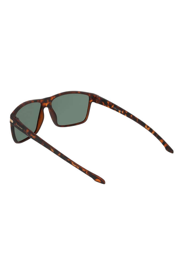 62mm Rectangle Polarized Sunglasses, Alternate, color, TORTOISE