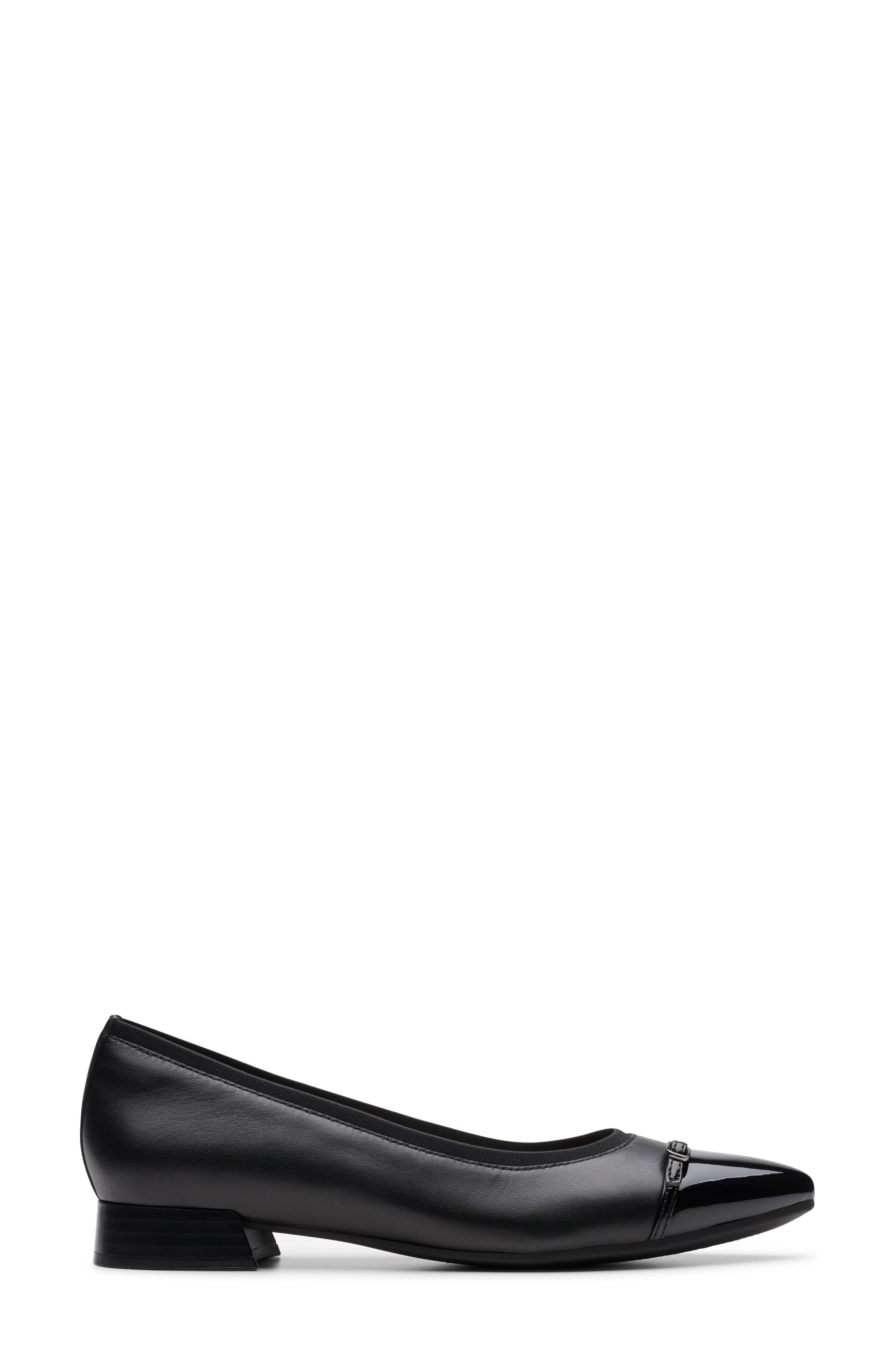 Clarks<sup>®</sup> Natalyn Dusk Flat, Alternate, color, Black Leather