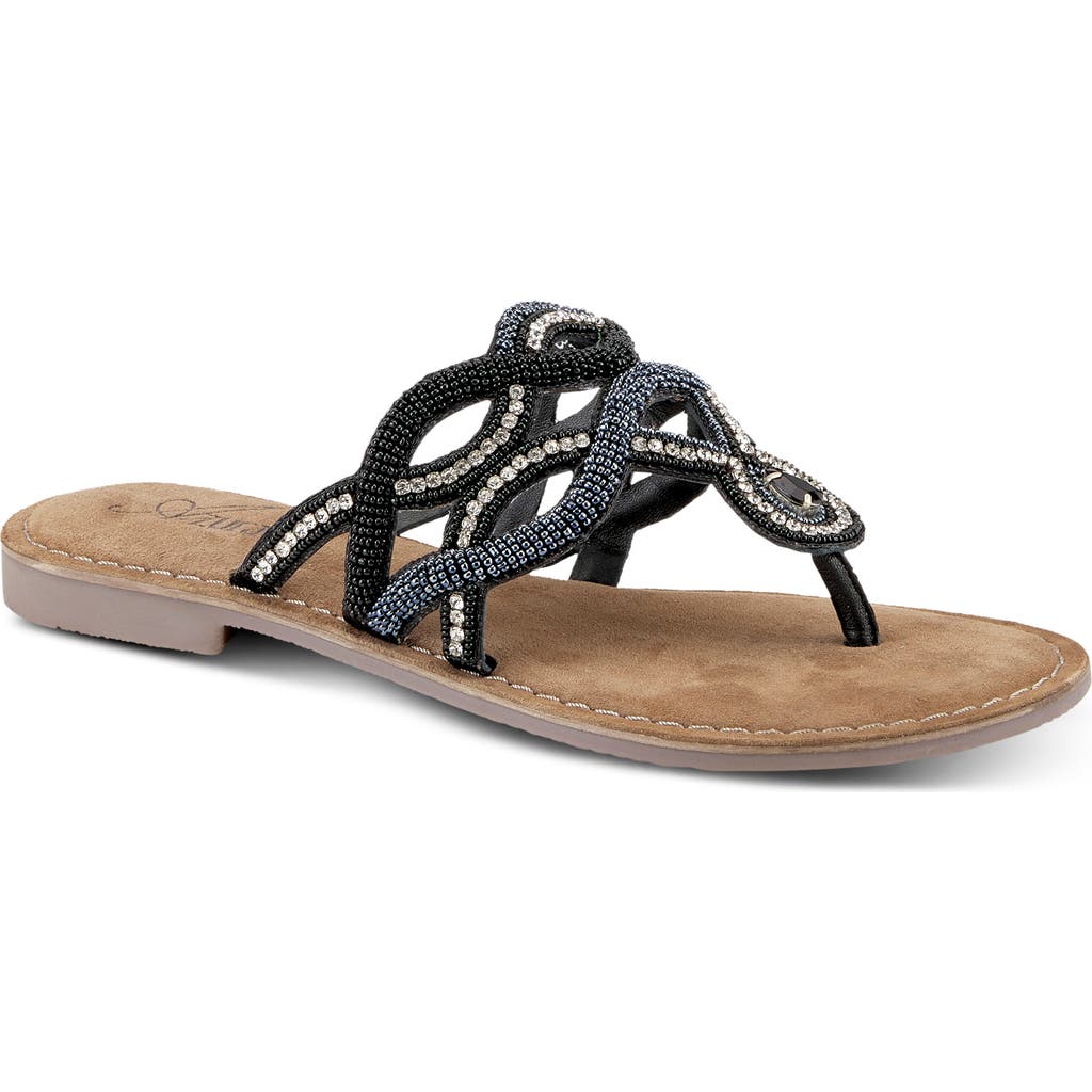 Azura By Spring Step Kaa Flip Flop In Black Multi