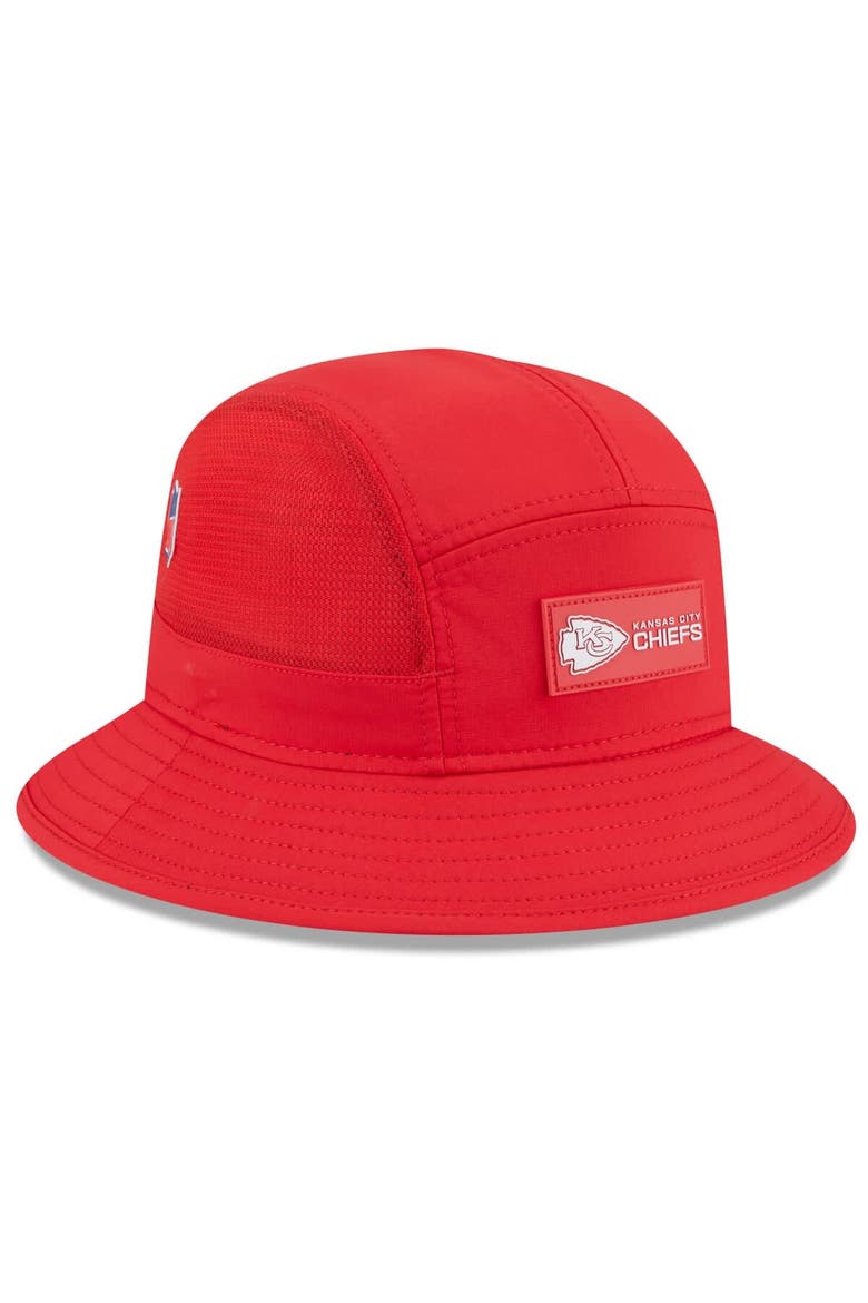 Men's New Era Red Kansas City Chiefs 2025 Sideline  Bucket Hat, Alternate, color, Red