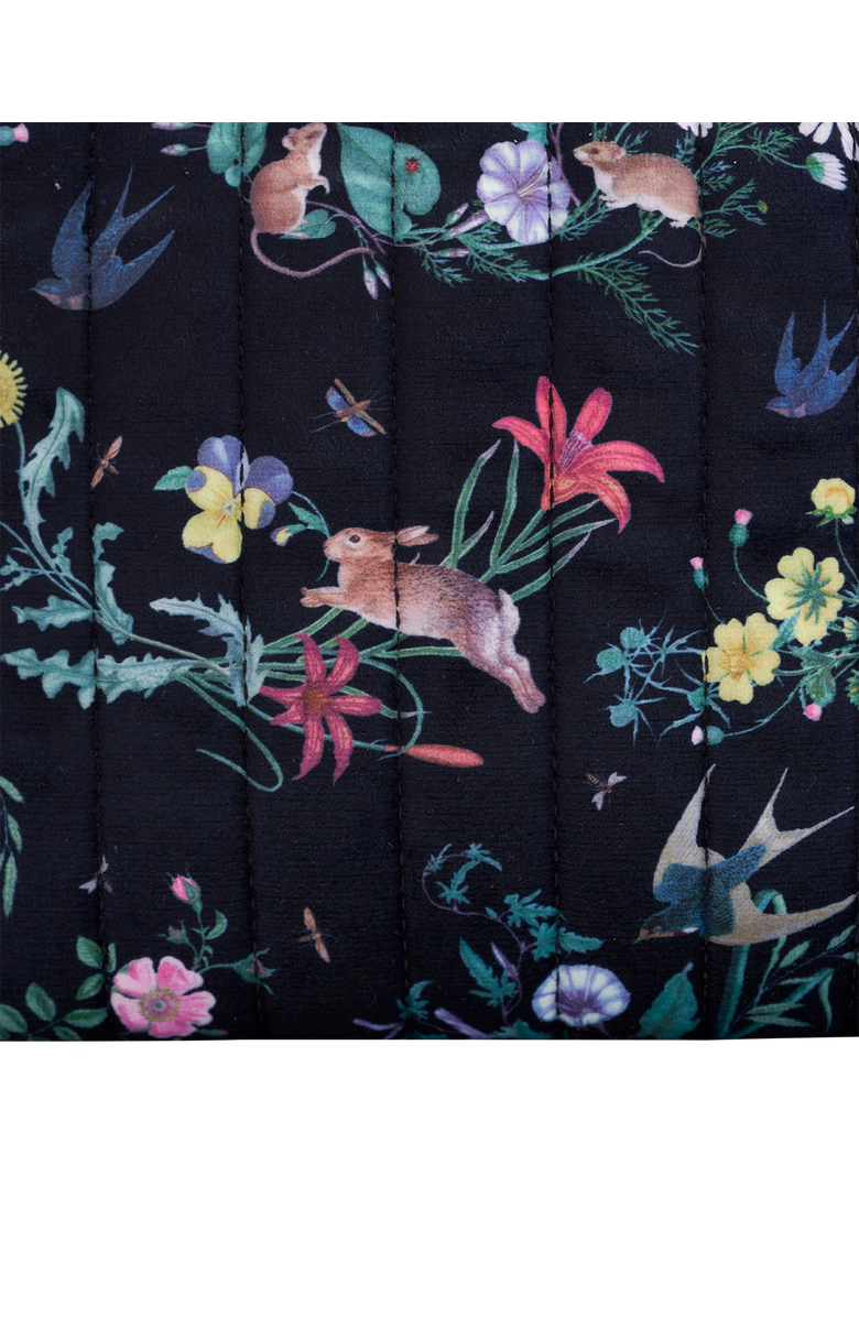 Fable England Running Bunny Large Quilted Makeup Bag, Alternate, color, Navy