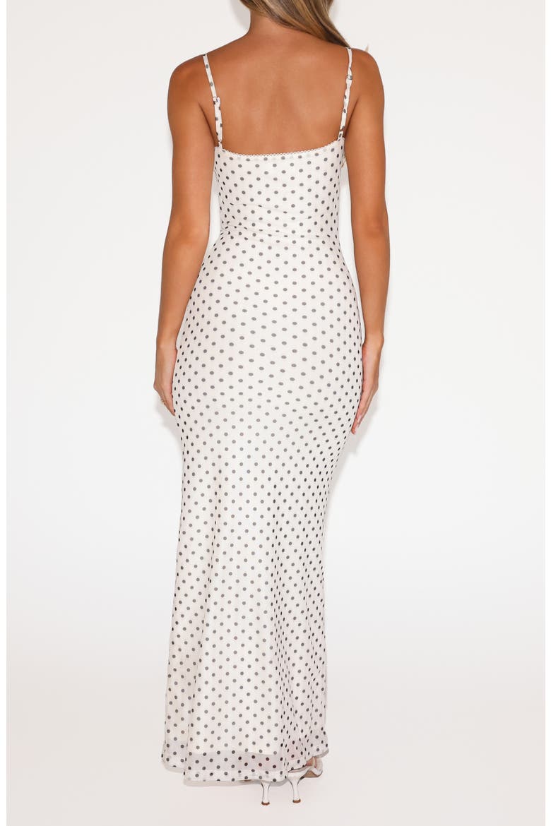 Julianna Printed Maxi Dress, Alternate, color, CREAM POLKA DOT