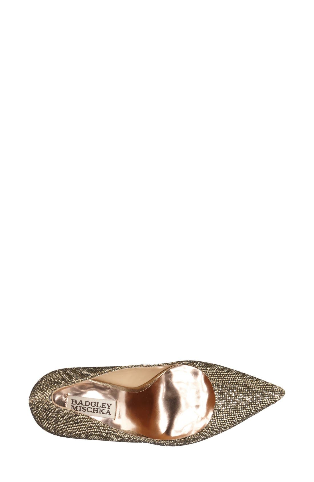 Badgley Mischka 'Aware' Pump, Alternate, color, GOLD GLITTER