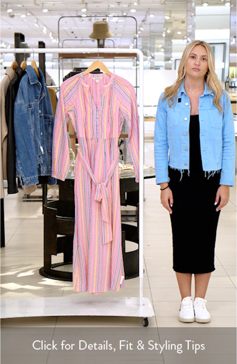 Faye Long Sleeve Cotton Maxi Dress, sales video thumbnail