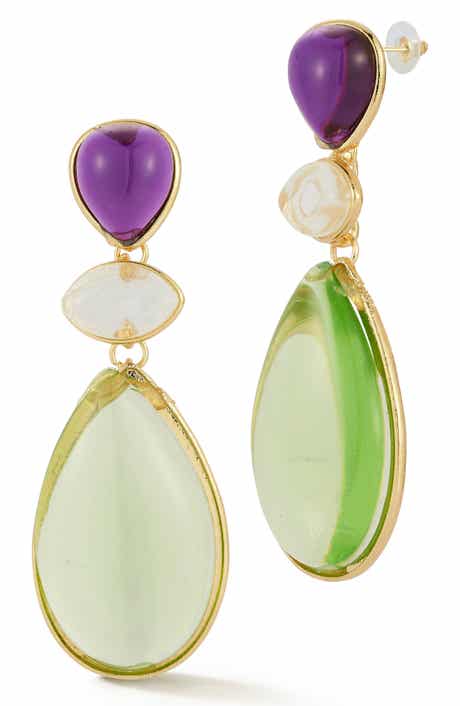 Stone Drop Earrings
