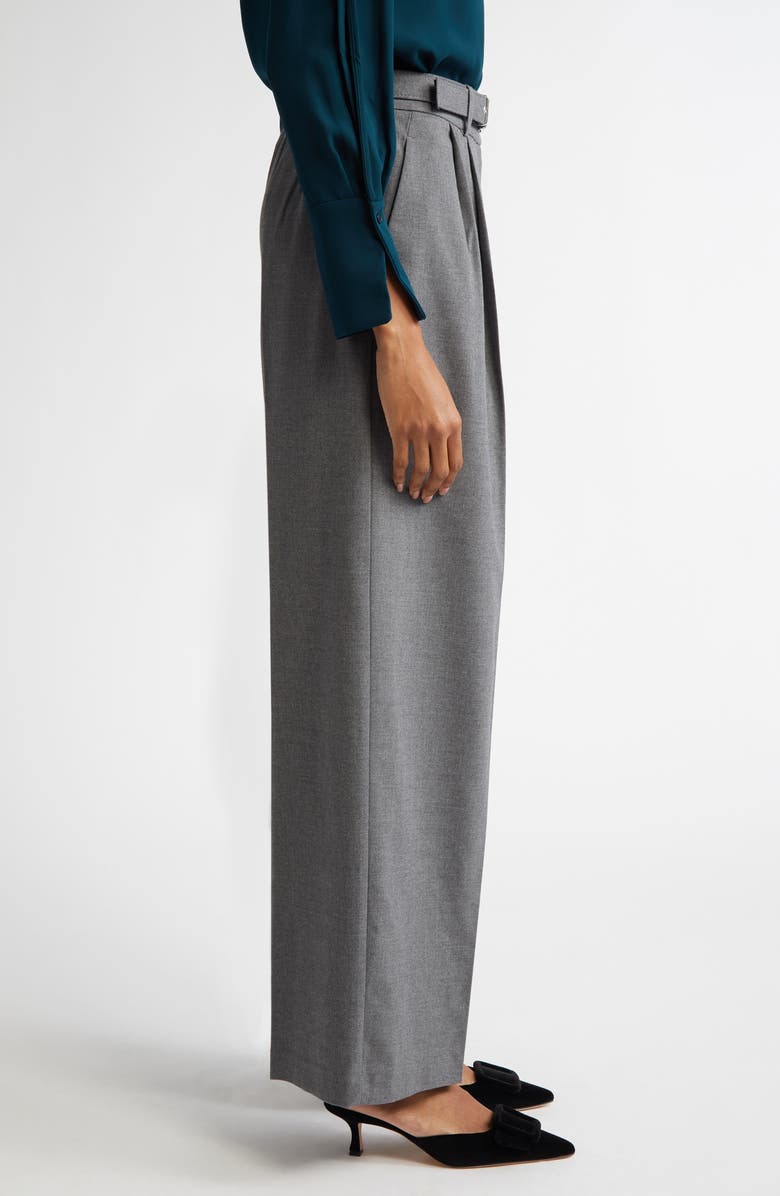 Reiss Freja Belted Wide Leg Pants, Alternate, color, Grey
