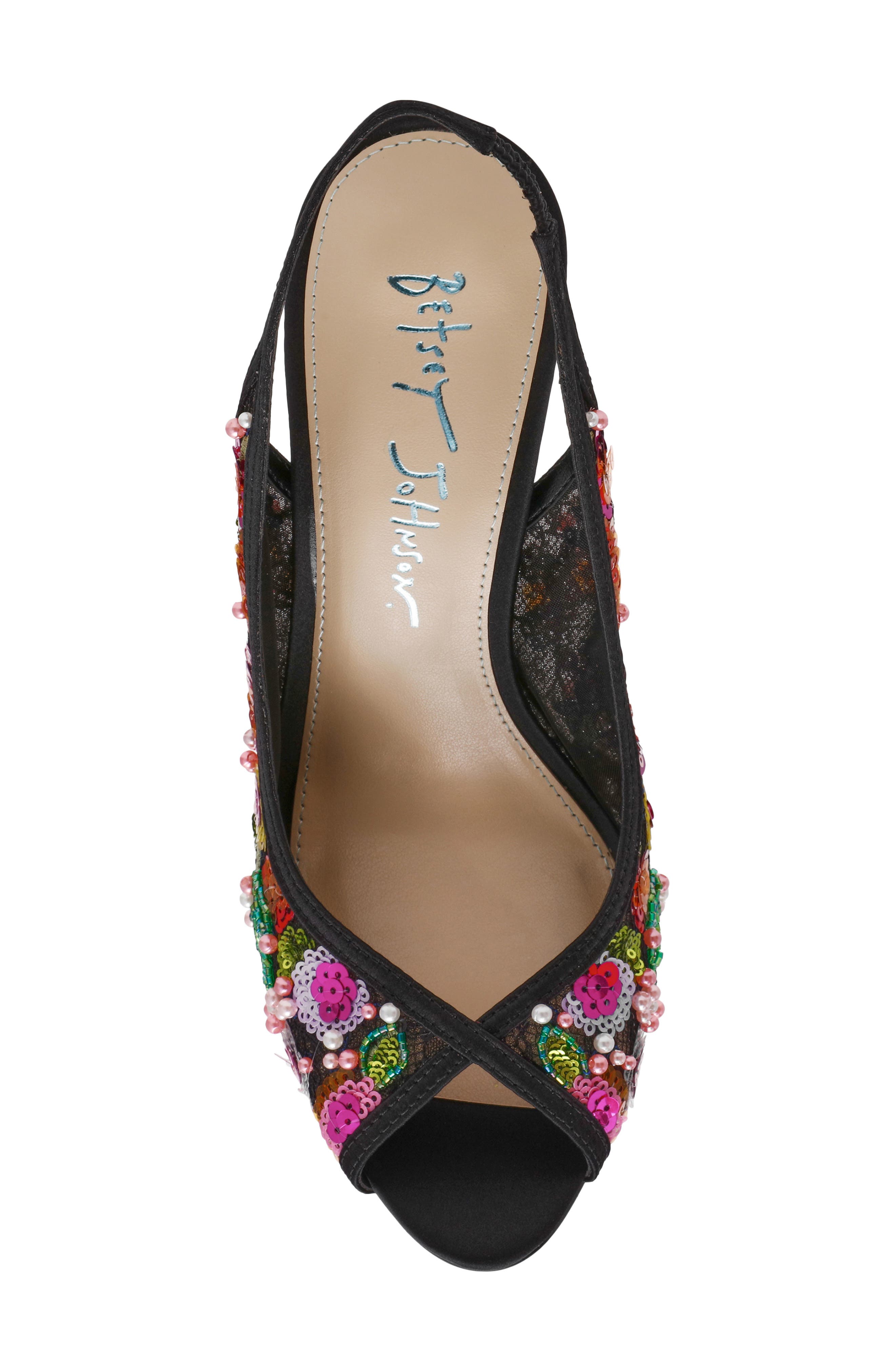 Betsey Johnson Gerri Sequin Slingback Sandal, Alternate, color, 