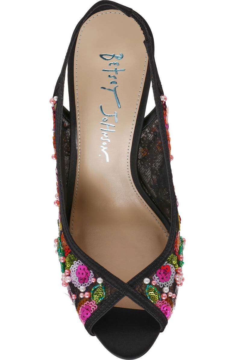 Betsey Johnson Gerri Sequin Slingback Sandal, Alternate, color,