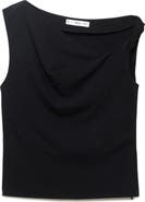 MANGO Asymmetric Drape Crop Top