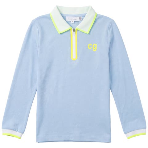 Contrast Trim Stretch Pique Polo Top