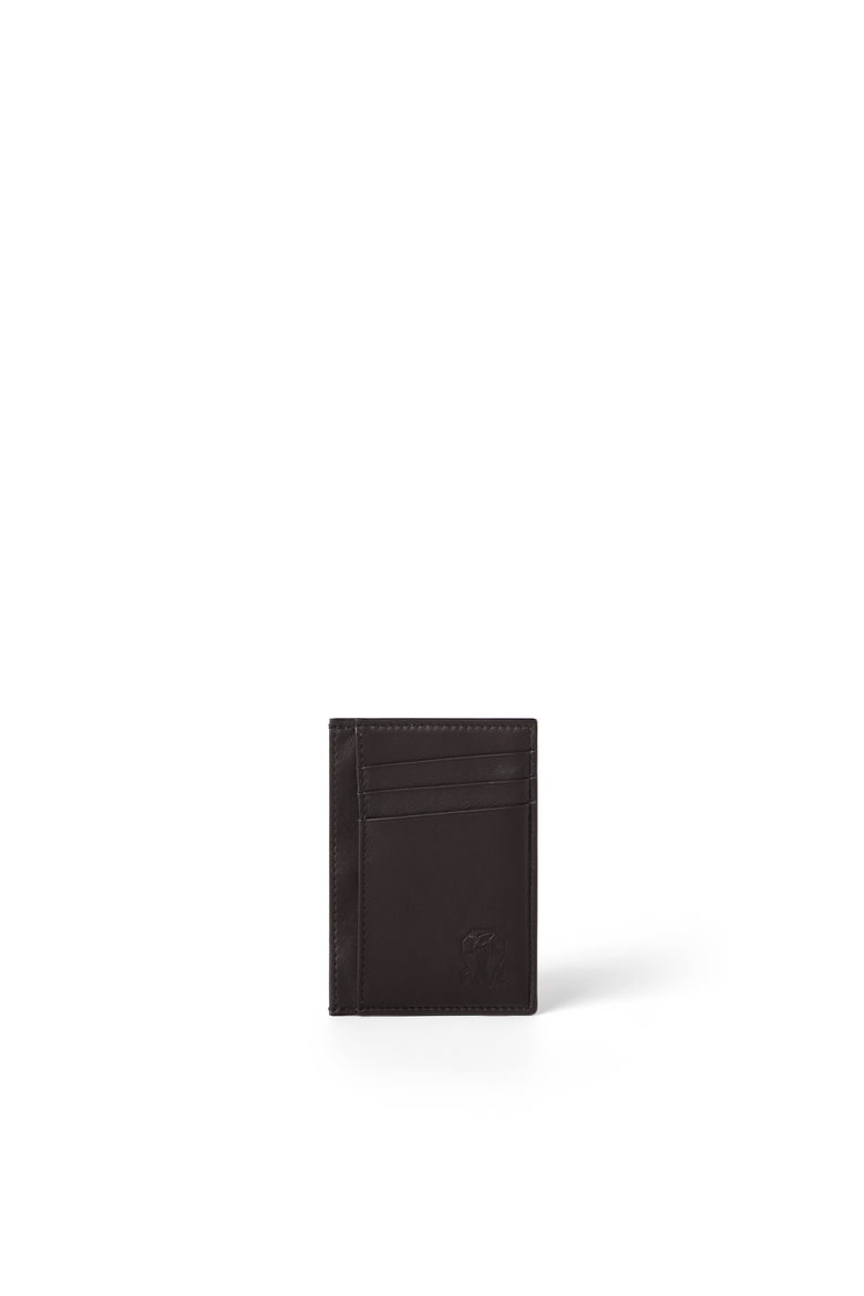 Calfskin card case, Main, color, Dark Brown