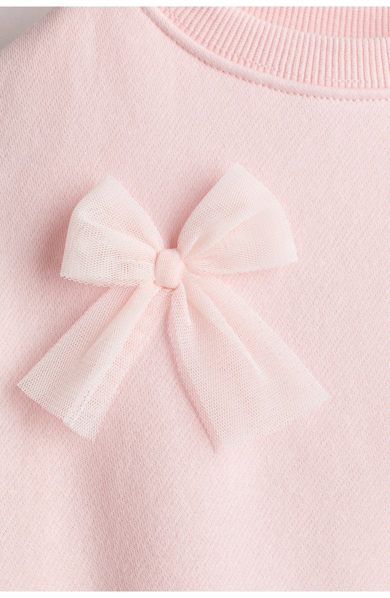 H&M Motif-detail Sweatshirt, Alternate, color, Light Pink/Bows