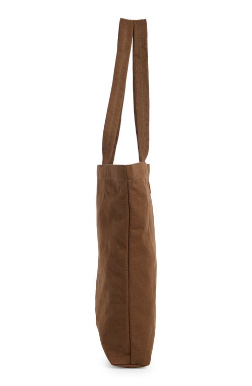 New Amsterdam Leatherworks Eden Canvas Tote Bag In Brown