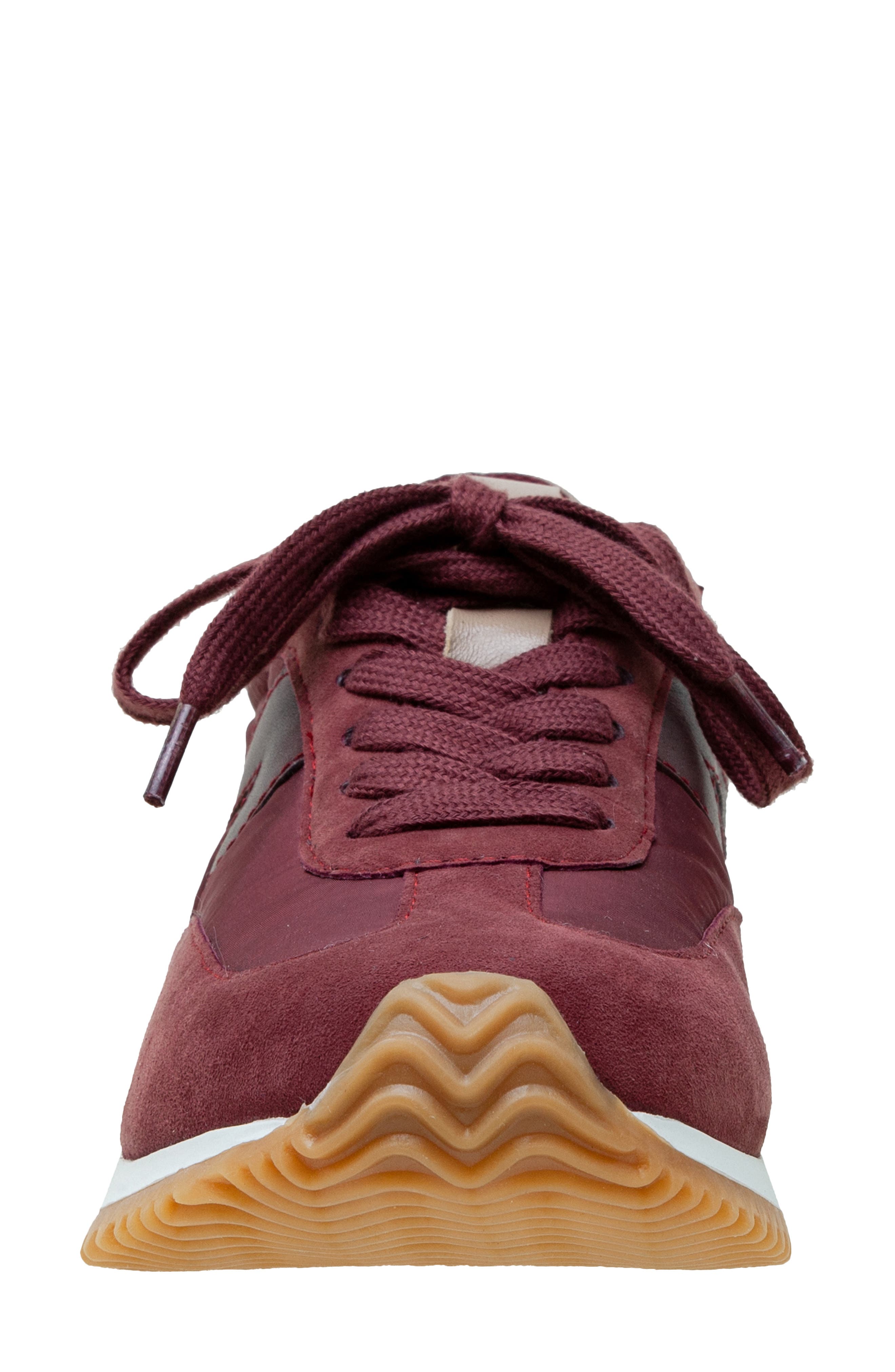 Kaisa Sneaker, Alternate, color, DARK CHERRY/ BURGUNDY/ PUTTY