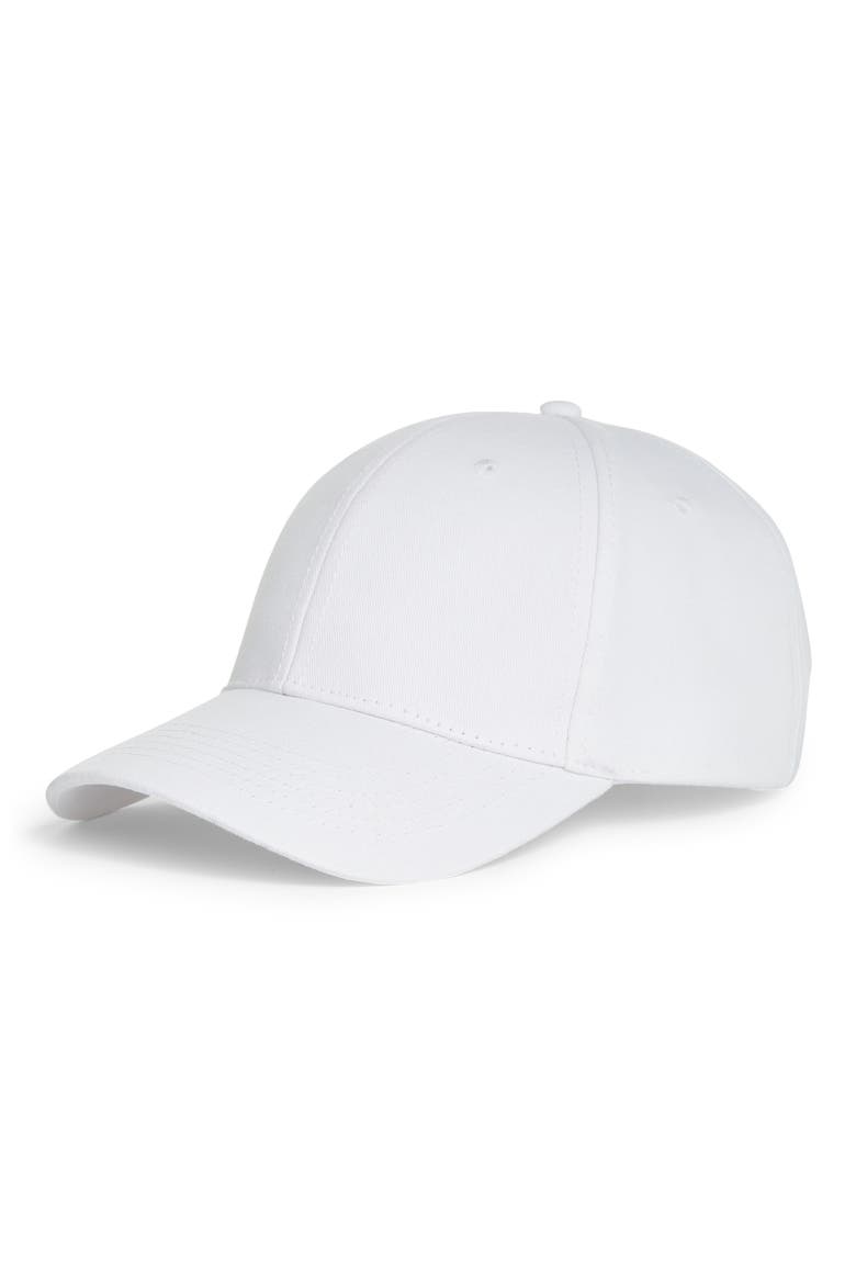 Baseball Cap, Main, color, WHITE