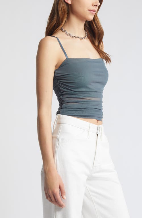 Open Edit Ruched Mesh Camisole