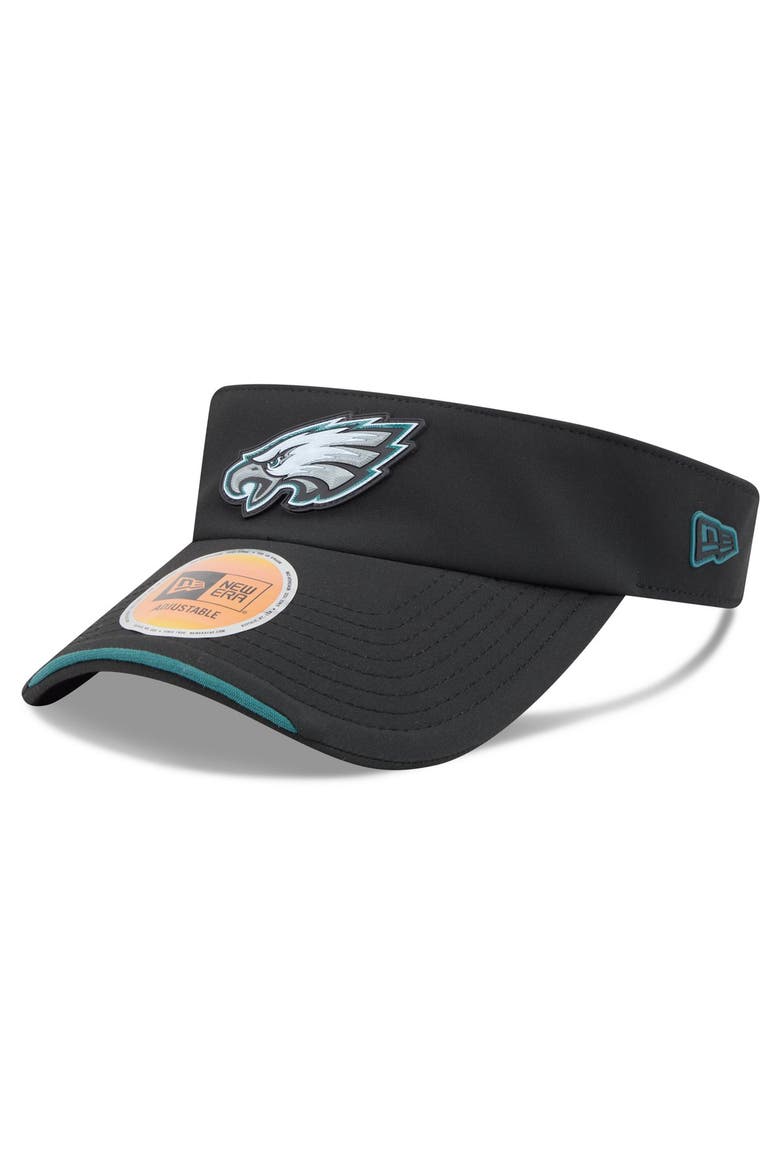 Men's New Era Black Philadelphia Eagles 2026 Sideline Adjustable Visor, Alternate, color, Black