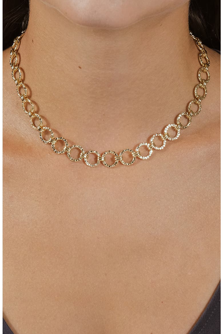 Molten Chain Necklace, Alternate, color, GOLD