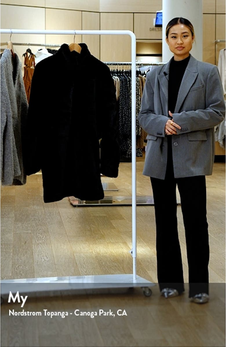 Originals Trefoil Faux Fur Jacket, sales video thumbnail