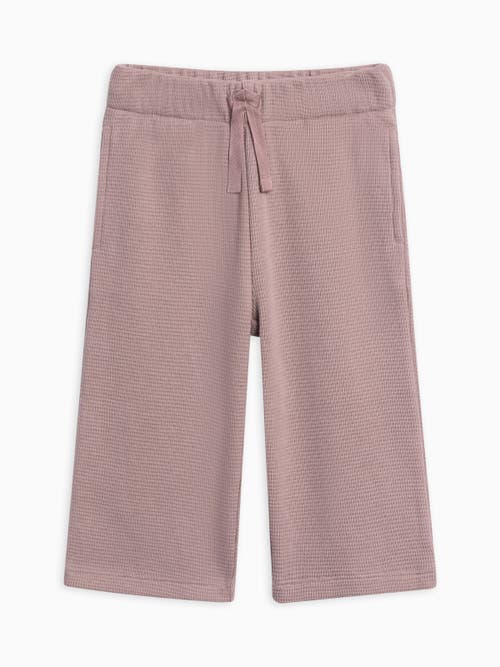 Kendi Clove Waffle Knit Pants In Pink