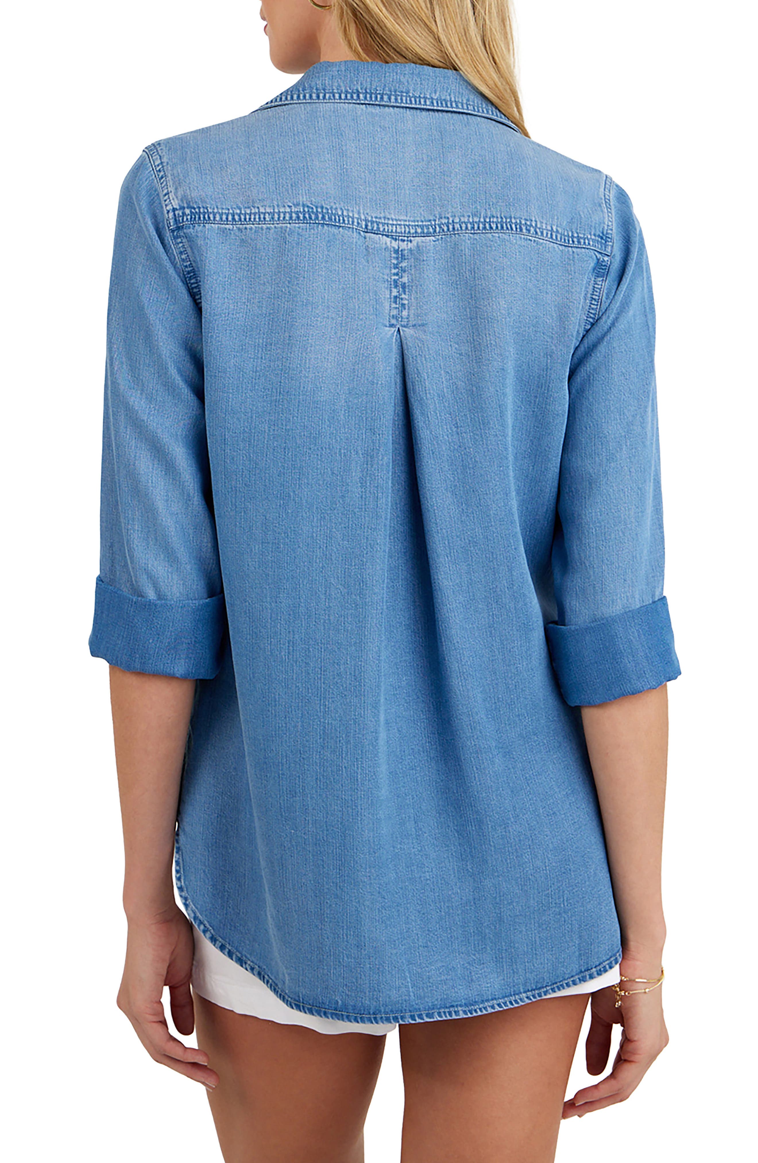 Chambray Button-Up Shirt - image 2