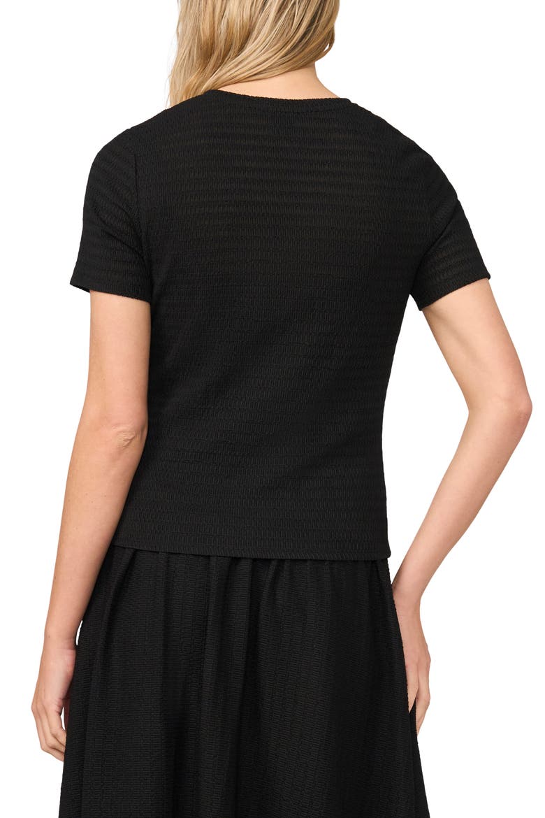 Short Sleeve Knit Top, Alternate, color, RICH BLACK