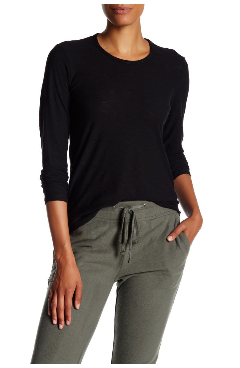 James Perse Long Sleeve Cotton Modal Blend Crew Neck T-Shirt, Main, color, 