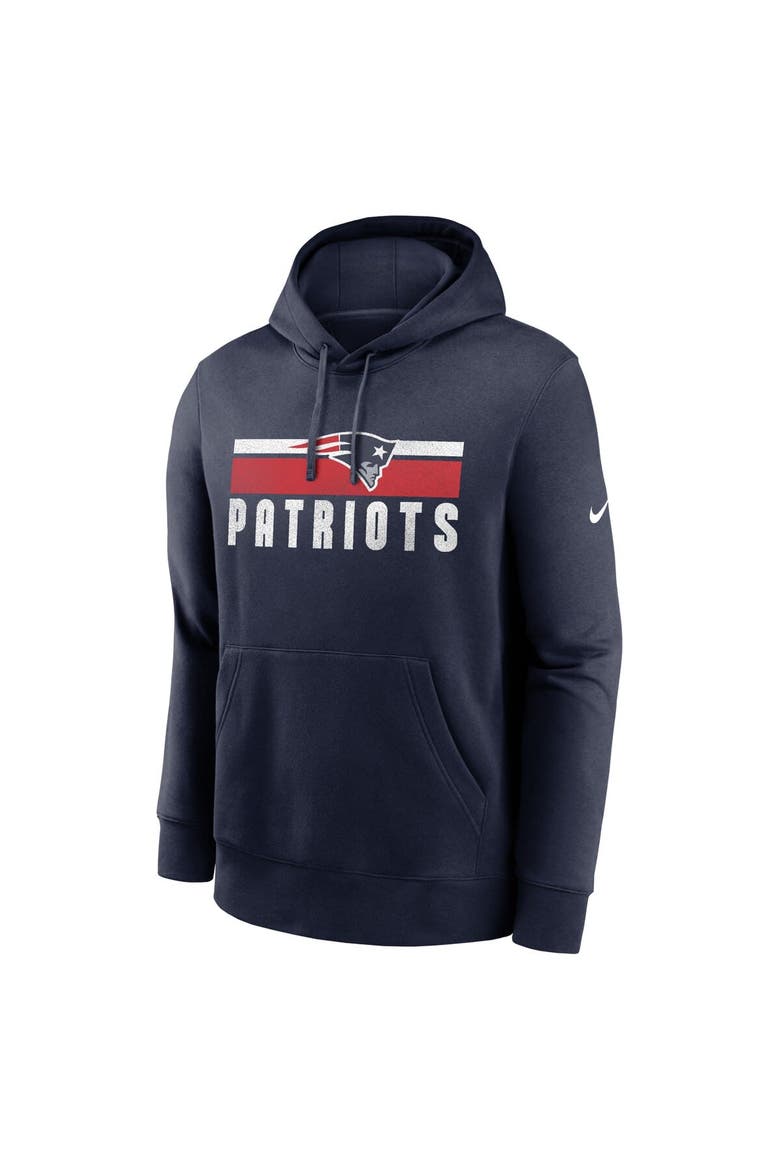 Men's Nike Navy New England Patriots Club Fleece Pullover Hoodie, Alternate, color, Navy