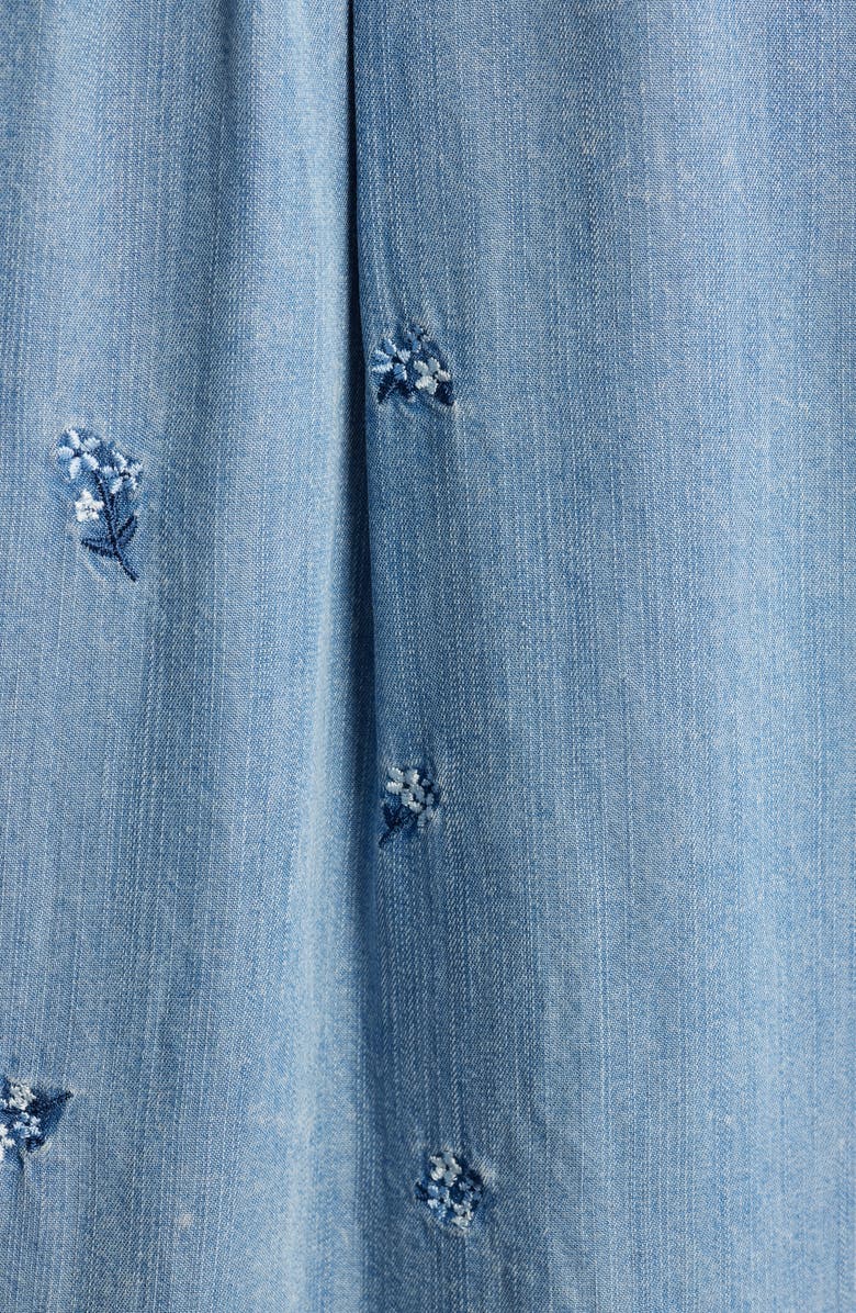 Rails Ingrid Floral Embroidered Chambray Button-Up Shirt, Alternate, color, Blue Blossoms