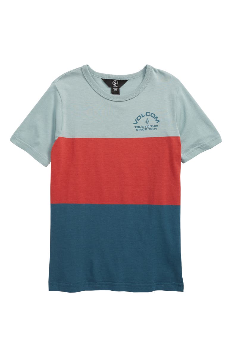 Volcom Boulder Colorblock T-Shirt, Main, color, 